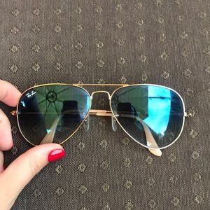 Aviator Large Metal Ray Bans Blue